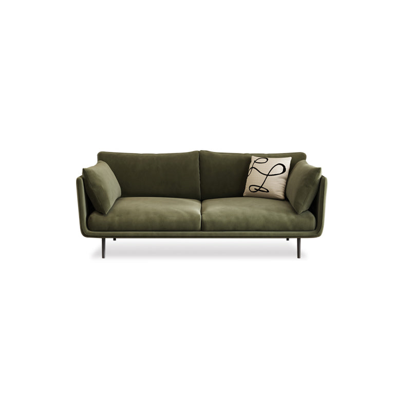 Contemporary Sofa CouchStandard Square Arm Settee Bench with Pillows