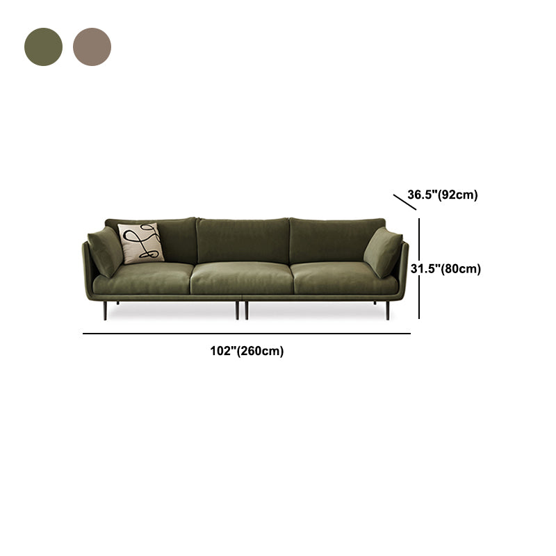 Contemporary Sofa CouchStandard Square Arm Settee Bench with Pillows