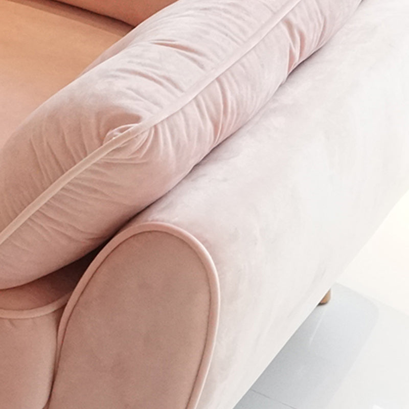 Contemporary Standard Sofa Set Flared Arm Settee Bench with Pillows