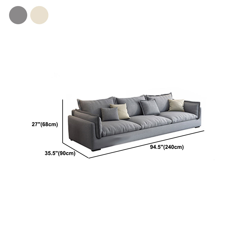Nordic Square Arm Sofa & Chaise Loose Back Cushions Sofa - 26.77" H