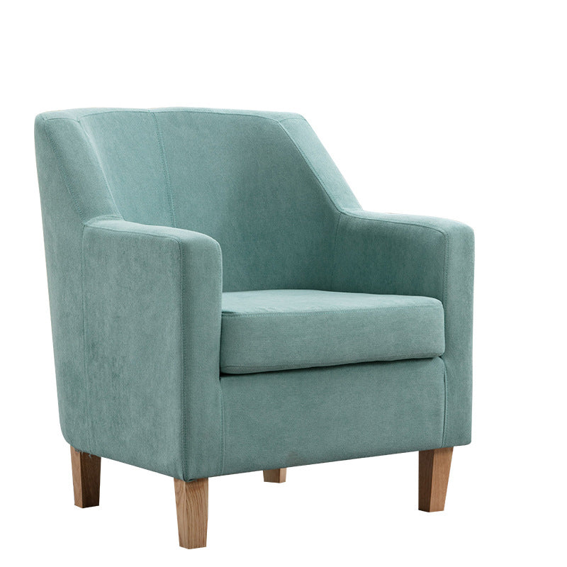 27.55" W Velvet Arm Chair Basic 4 Legs Accent Chair with Tight Back and Square Arms