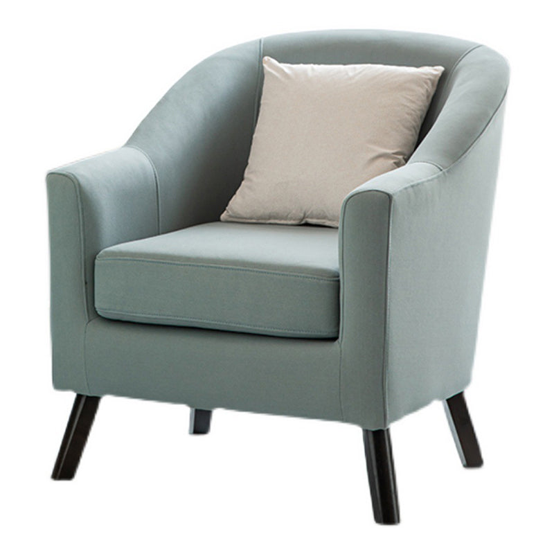 26.77" L x 27.55" W x 32.67" H Bonded Leather Barrel Accent Chair Sloped Arms Barrel Chair