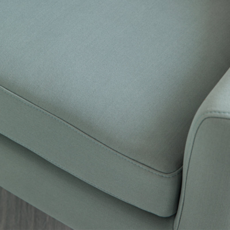 26.77" L x 27.55" W x 32.67" H Bonded Leather Barrel Accent Chair Sloped Arms Barrel Chair