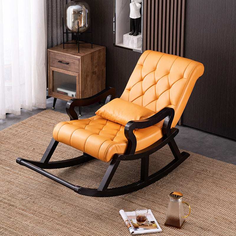 26.37"Wide Lounge Chair with Sled Base and Pillow Back Accent Chair