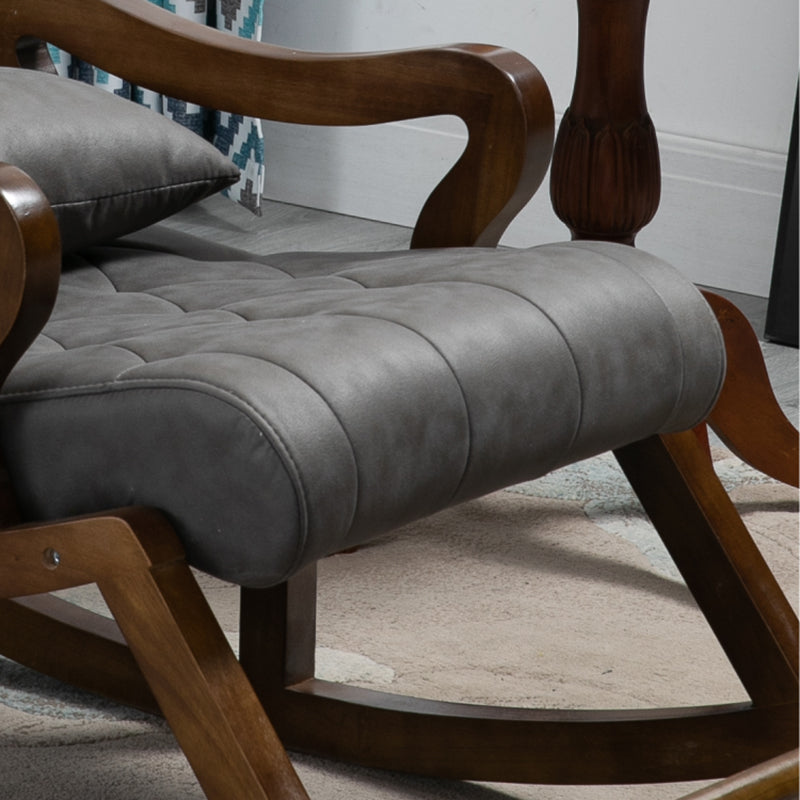 26.37"Wide Lounge Chair with Sled Base and Pillow Back Accent Chair