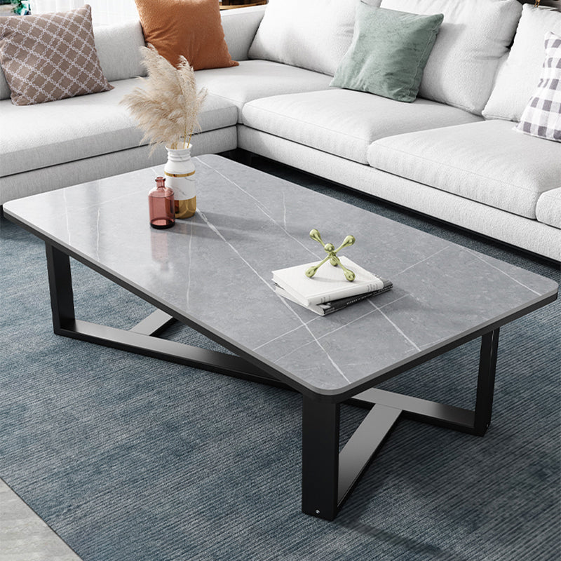 Single Coffee Table Slate Rectangular Coffee Table for Living Room