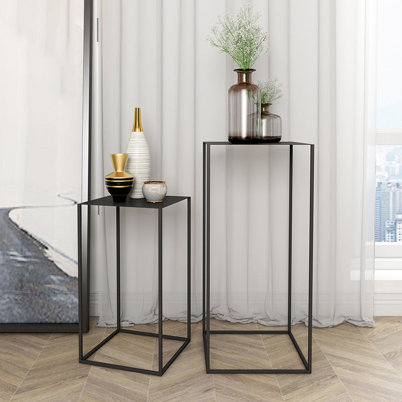 21.6"/29.5" Mid-Century Metal Square Top Side Table Frame End Table