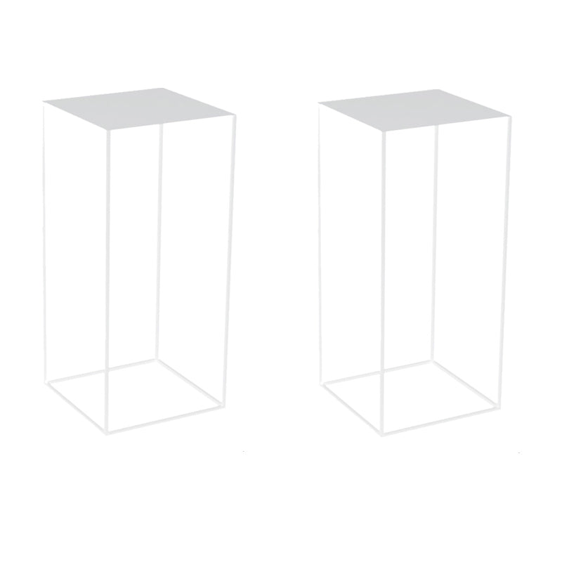 21.6"/29.5" Mid-Century Metal Square Top Side Table Frame End Table