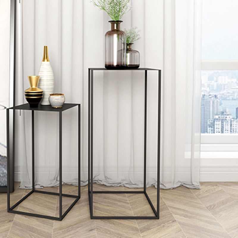 21.6"/29.5" Mid-Century Metal Square Top Side Table Frame End Table