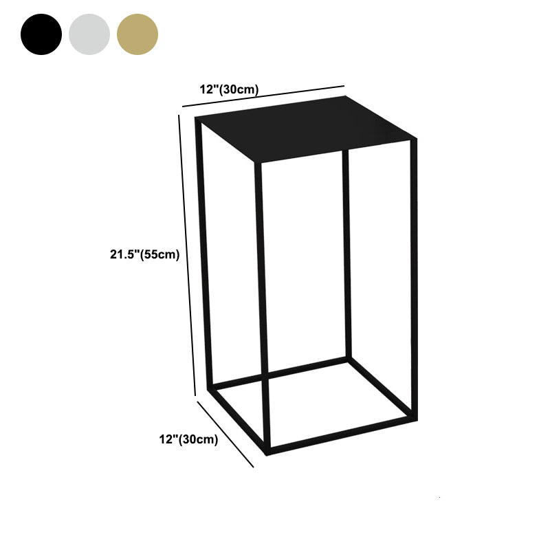 21.6"/29.5" Mid-Century Metal Square Top Side Table Frame End Table