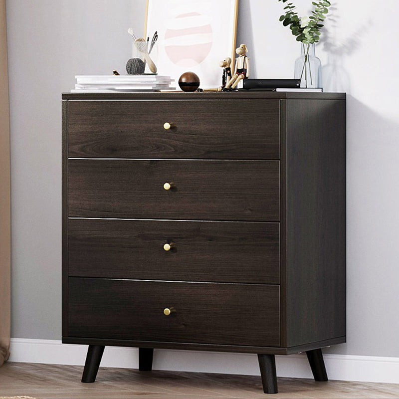 Contemporary Rectangle Side Cabinet with Drawers Wood Accent Chest