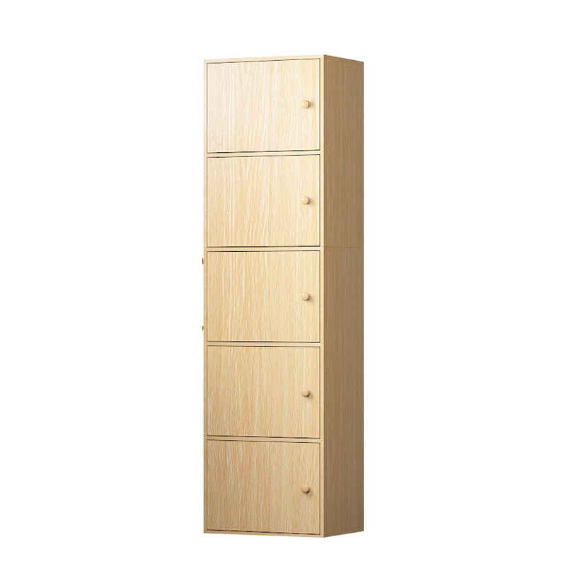 Contemporary Rectangle Wood Side Cabinet with Doors Accent Cabinet