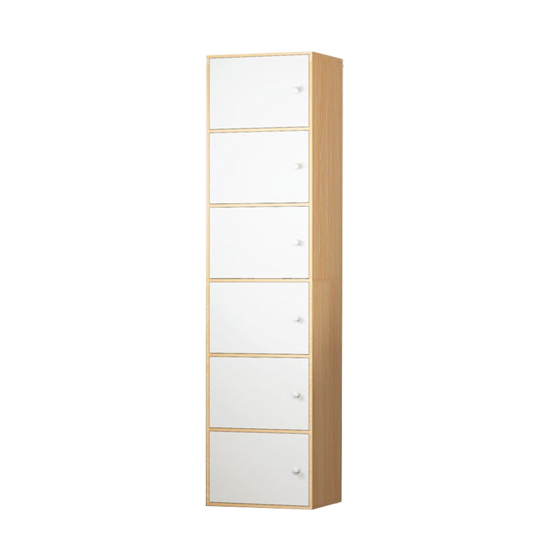 Contemporary Rectangle Wood Side Cabinet with Doors Accent Cabinet