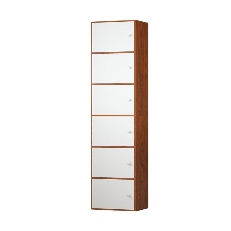 Contemporary Rectangle Wood Side Cabinet with Doors Accent Cabinet
