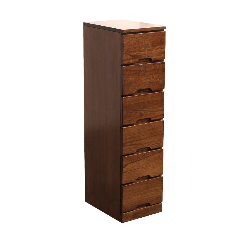 15.74" Wide Mid-Century Modern Wood Accent Chest with 6 Drawers