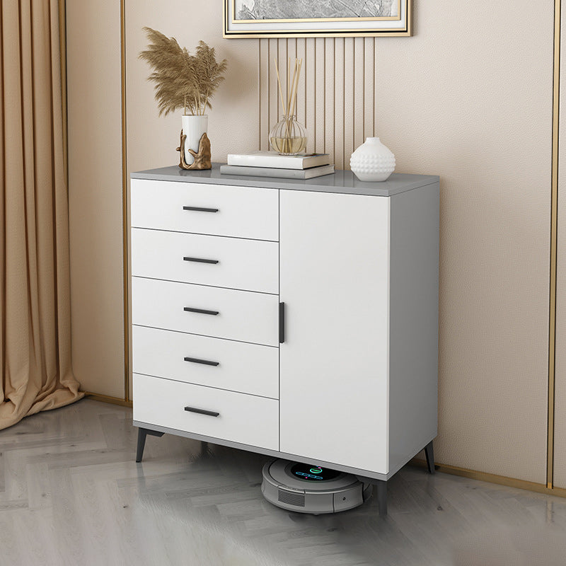 Modern Wooden Accent Cabinet with Black Straight Legs Storage Cabinet