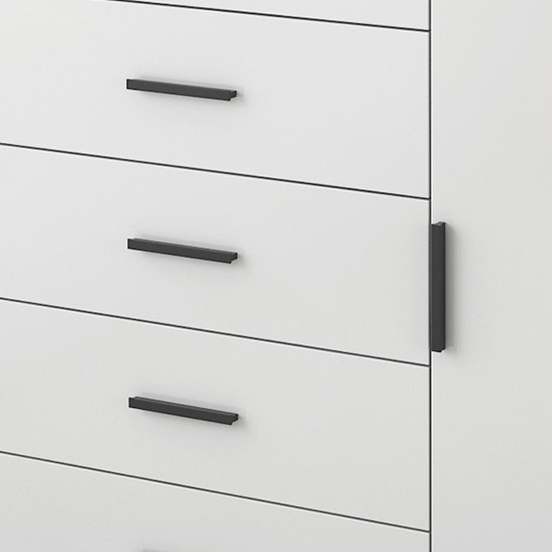 Modern Wooden Accent Cabinet with Black Straight Legs Storage Cabinet