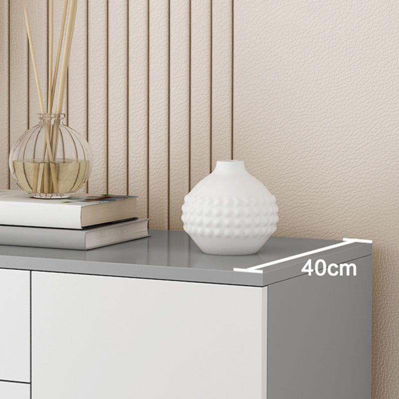 Modern Wooden Accent Cabinet with Black Straight Legs Storage Cabinet