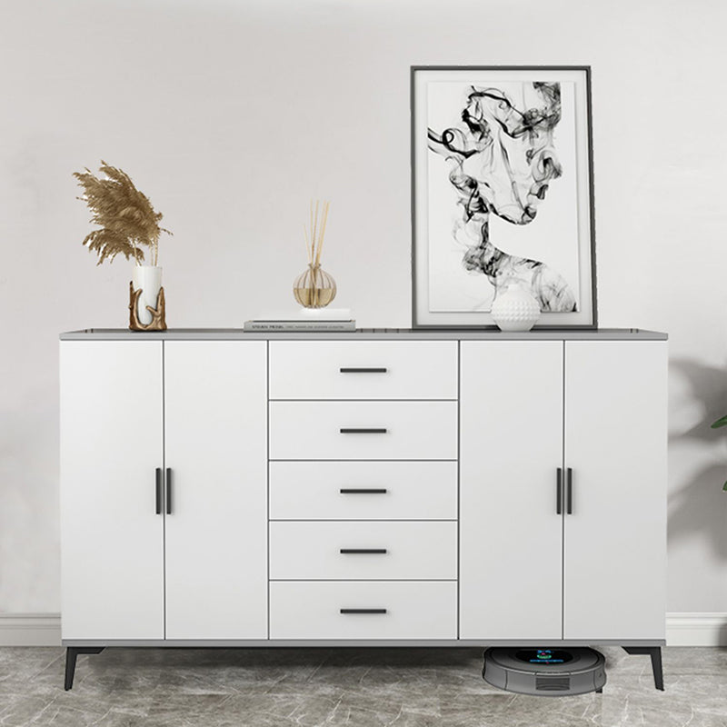 Modern Wooden Accent Cabinet with Black Straight Legs Storage Cabinet