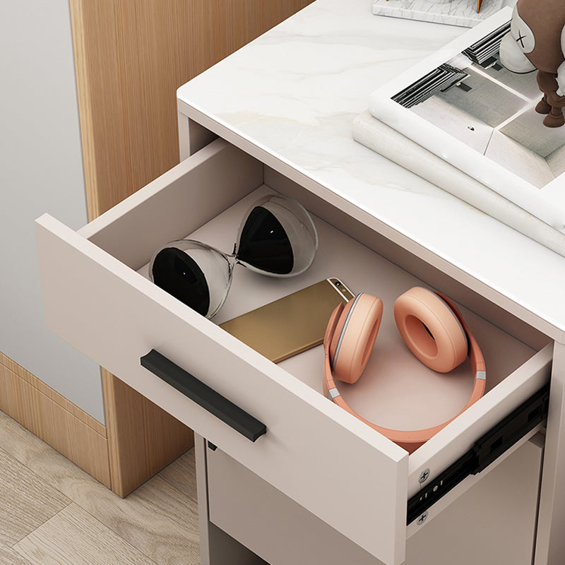 Modern Stone Top Accent Cabinet with Drawer Storage Cabinet 18.9" Long