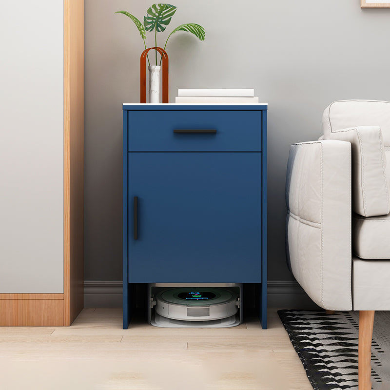 Modern Stone Top Accent Cabinet with Drawer Storage Cabinet 18.9" Long