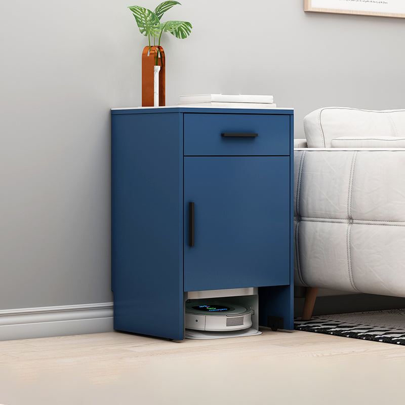 Modern Stone Top Accent Cabinet with Drawer Storage Cabinet 18.9" Long