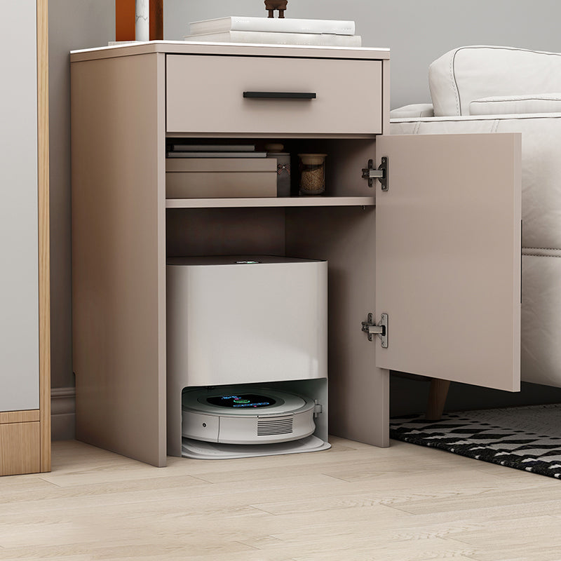 Modern Stone Top Accent Cabinet with Drawer Storage Cabinet 18.9" Long