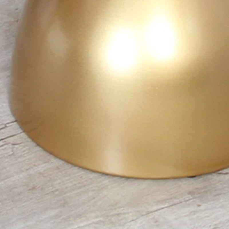 Modern Metallic Pedestal End Table 23.6" Tall Round Side Table