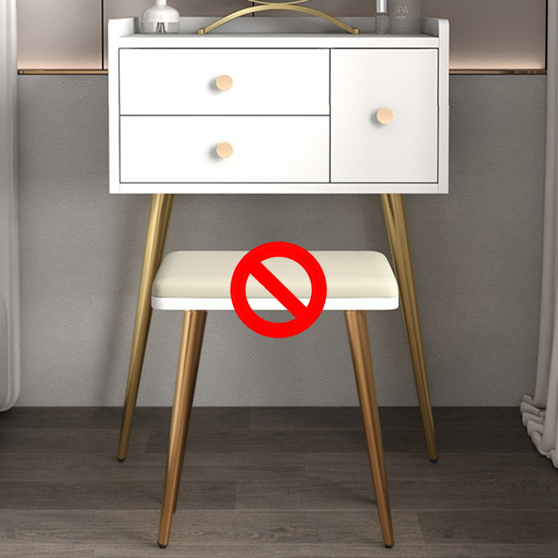 Contemporary Dresser Wooden Makeup Counter With 3 Storage Drawers for Bedroom