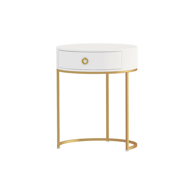 Panel Top Green/white with Drawers Gold Metal Base Dressing Table