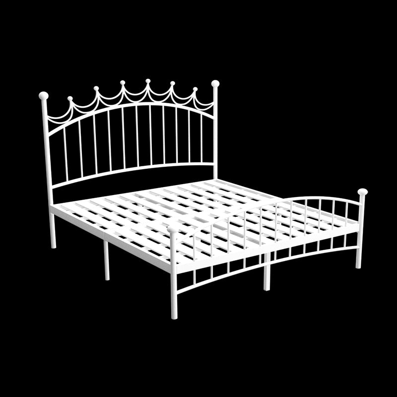 Glam Metallic  Standard Bed with Arched Open-Frame Headboard