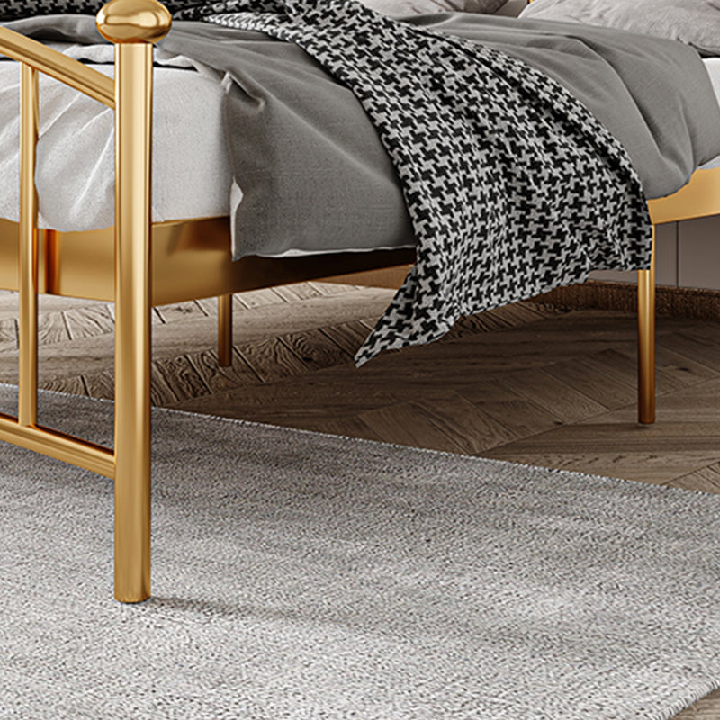Glam Metallic  Standard Bed with Arched Open-Frame Headboard