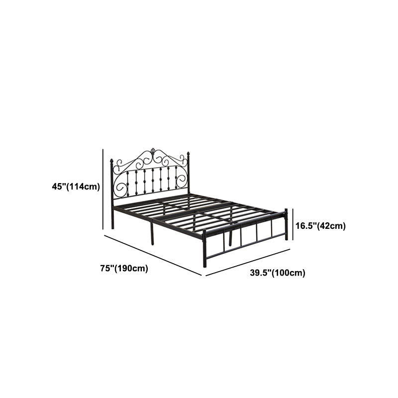 Glam Style Metal Iron Material with Headboard Gold/black/white Bed