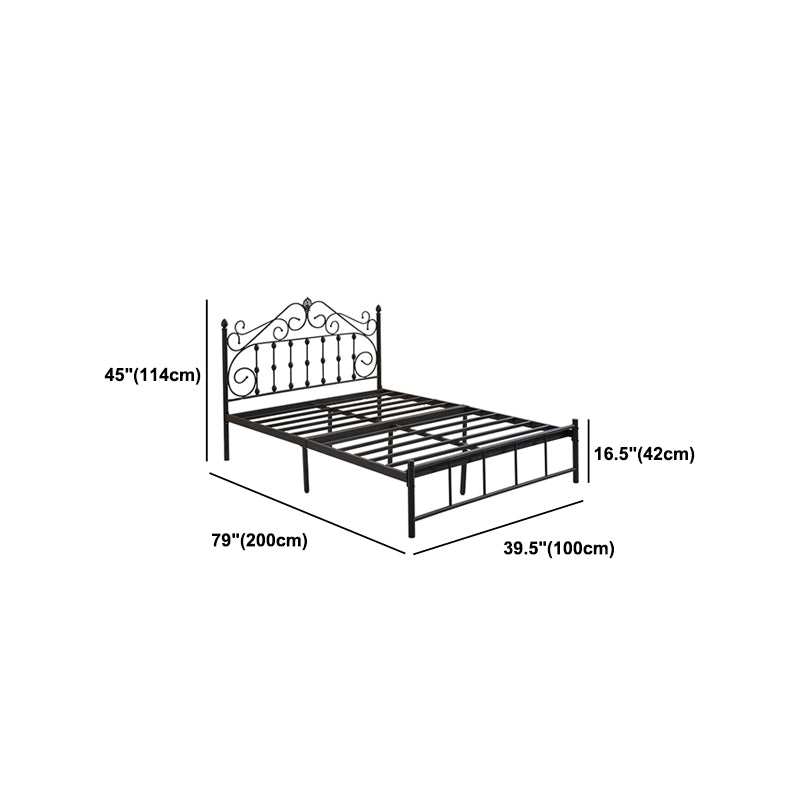 Glam Style Metal Iron Material with Headboard Gold/black/white Bed