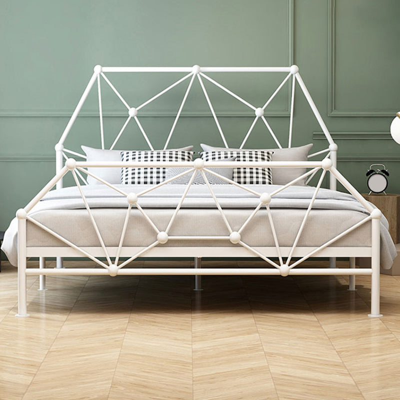 Glam Open-Frame Bed Metal Bed Frame with Headboard, 39.4"/53.1" Standard Bed