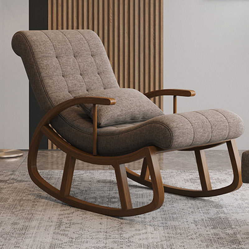 25.59"Wide Accent Chair Cotton Blend Lounge Chair with Sled Base and Pillow Back