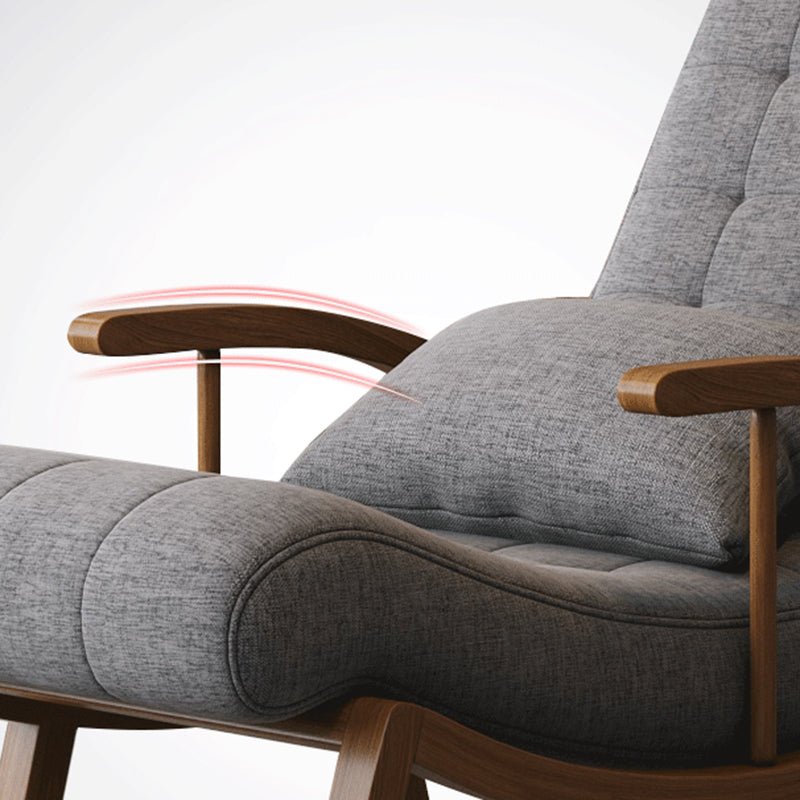 25.59"Wide Accent Chair Cotton Blend Lounge Chair with Sled Base and Pillow Back