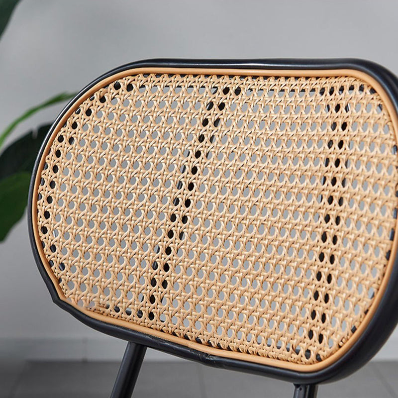 Scandinavian Low Back Armless Stool Velvet Upholstered Counter Stool