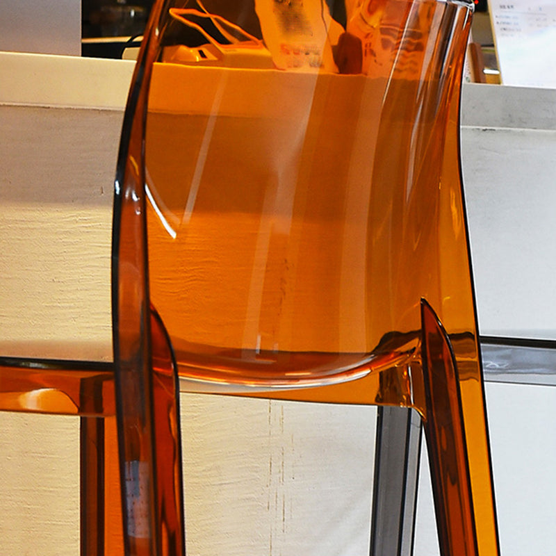Scandinavian Armless Bar Stool Acrylic Low Back Counter Stool