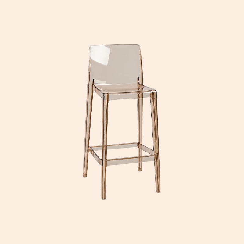 Scandinavian Armless Bar Stool Acrylic Low Back Counter Stool