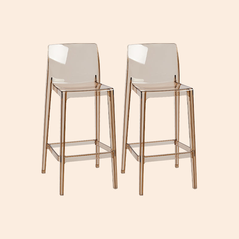 Scandinavian Armless Bar Stool Acrylic Low Back Counter Stool