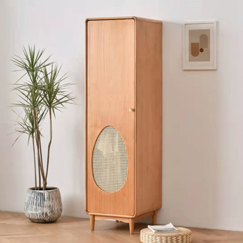 Tropical Cabinet with Hinged Door Pine Wood Storage Cabinet for Home