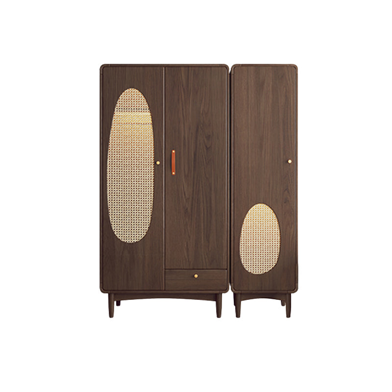 Tropical Cabinet with Hinged Door Pine Wood Storage Cabinet for Home