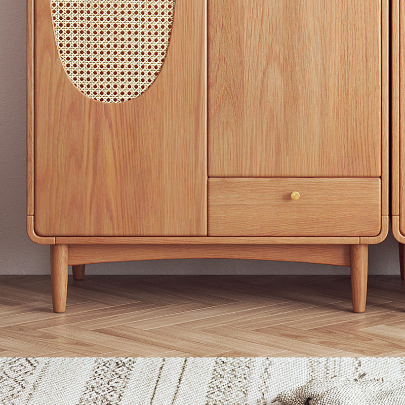 Tropical Cabinet with Hinged Door Pine Wood Storage Cabinet for Home