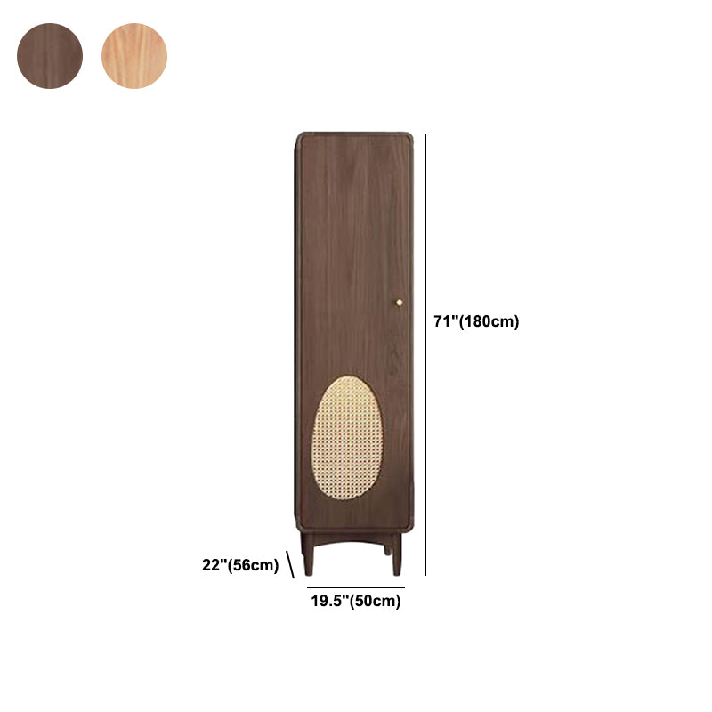 Tropical Cabinet with Hinged Door Pine Wood Storage Cabinet for Home