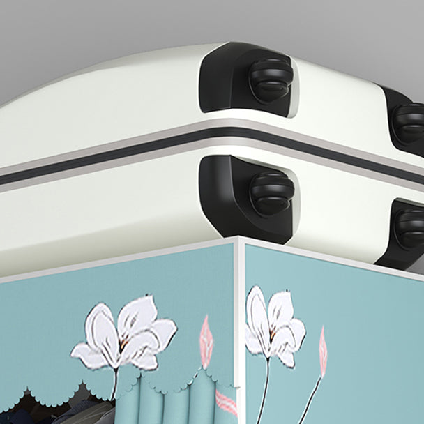 Steel Frame Wardrobe Cabinet Contemporary Style Armoire with Shelves