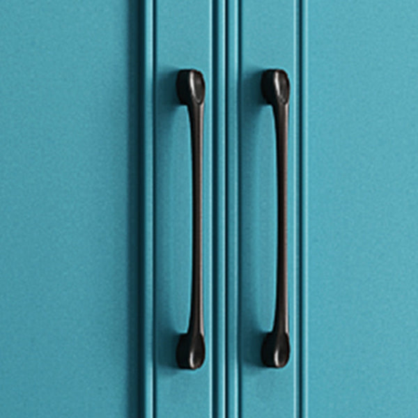 Manufactured Wood Blue Storage Cabinet Coastal Cabinet with Hinged Door