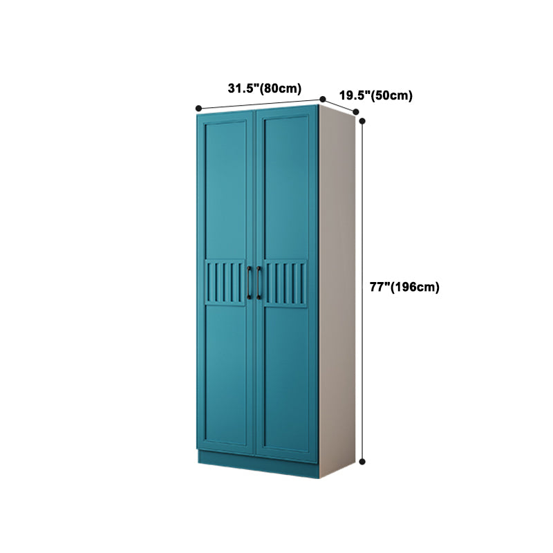 Manufactured Wood Blue Storage Cabinet Coastal Cabinet with Hinged Door