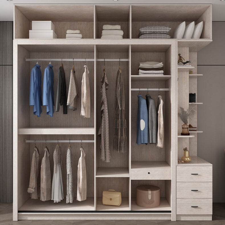Modern Sliding Wardrobe Closet With Drawer Wooden Wardrobe Armoire