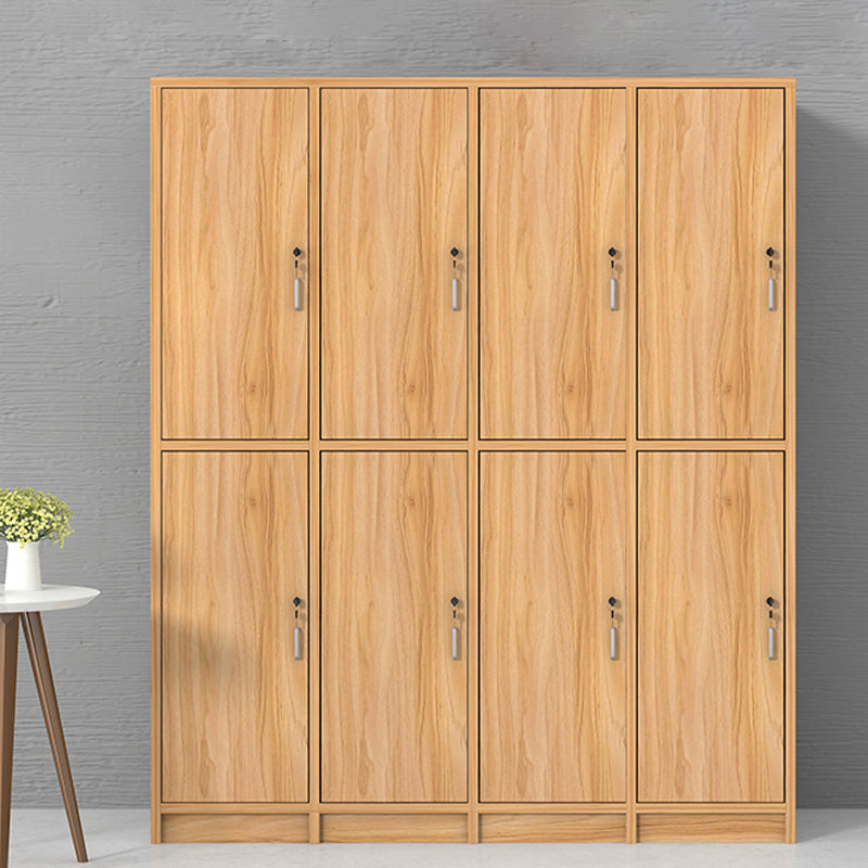 Manufactured Wood Light Wood Finish Cabinet Modern Storage Cabinet with Hinged Door